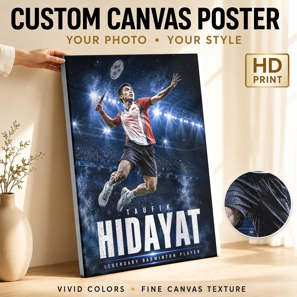 Badminton Legend - Taufik Hidayat Badminton Legende Canvas Poster