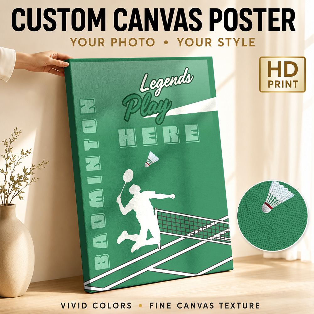 Badminton Legend - Badmintonlegenden Spelen Hier Canvas Poster Gepersonaliseerde