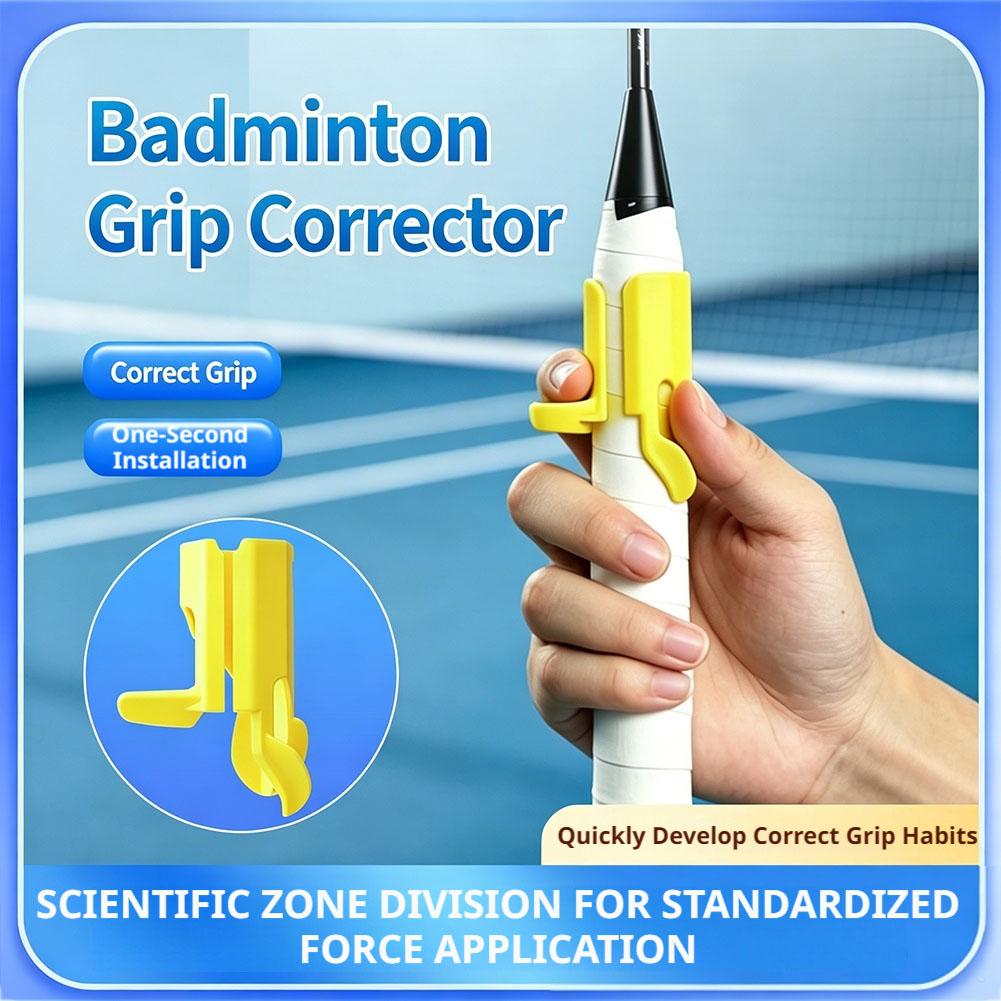 Badminton Materi - Badmintonracketgreepcorrector, trainingshulp voor de handgreep, veilig